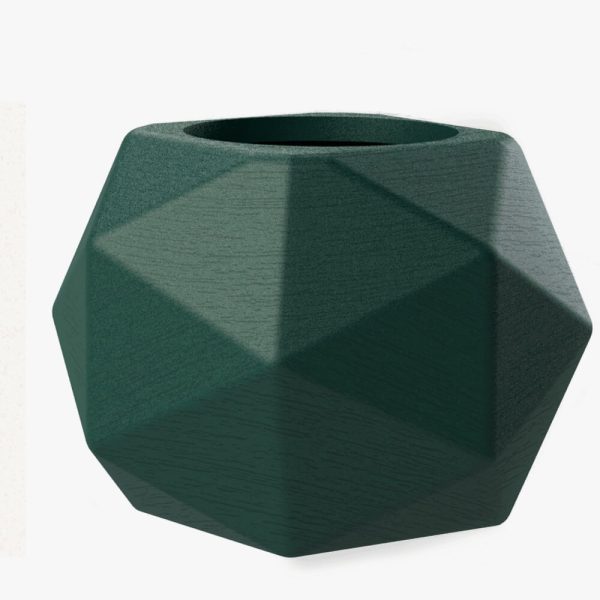 vaso esfera diamante verde decor caliterra