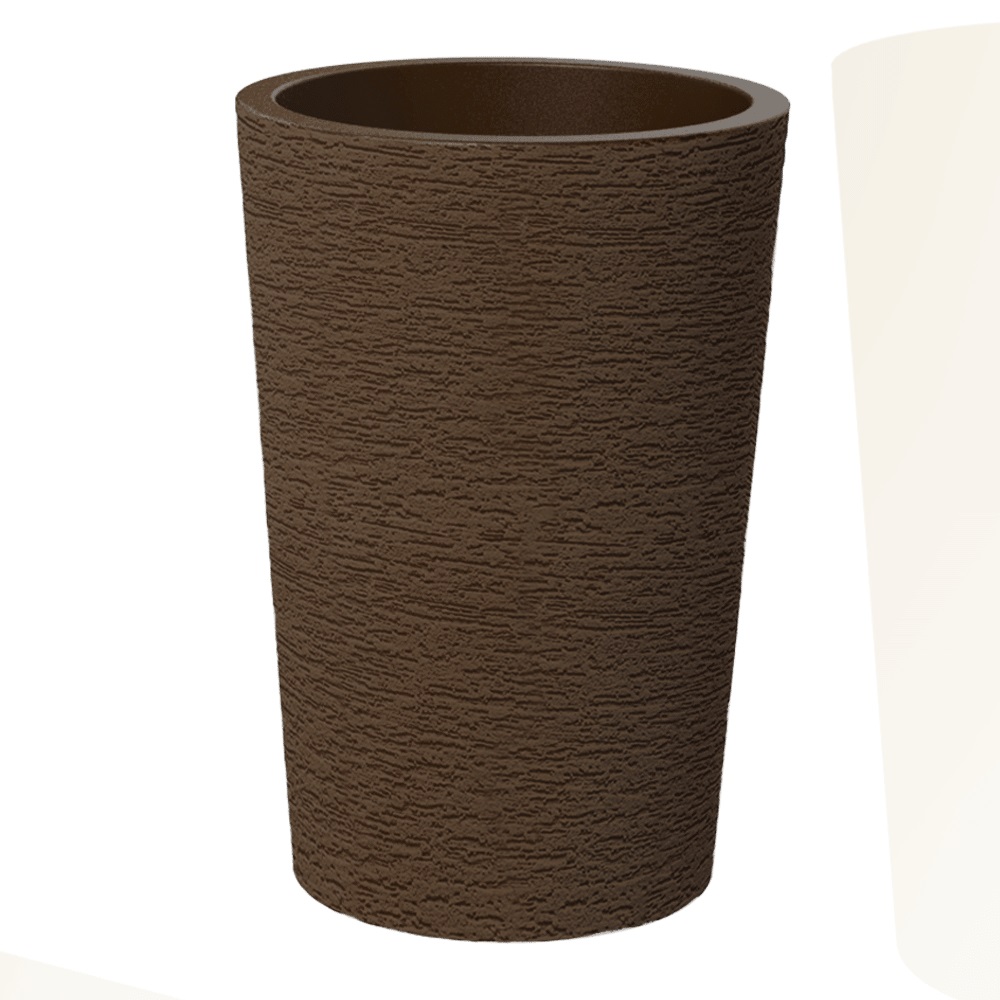 vasos cone grafiato decor marrom caliterra