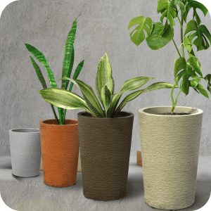 vasos cone grafiato decor caliterra