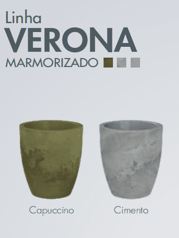 Vasos de Plantas - Cone Verona Marmorizado